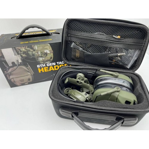6TH GEN TACTICAL HEADSET тактическая гарнитура, звукосниматель и шумоподавление, активные в Нефтекамске