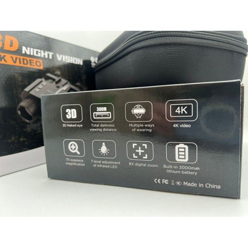 Бинокль ночного видения 3D NIGHT VISION / 4K VIDEO  (с креплением на голову)  в Нефтекамске