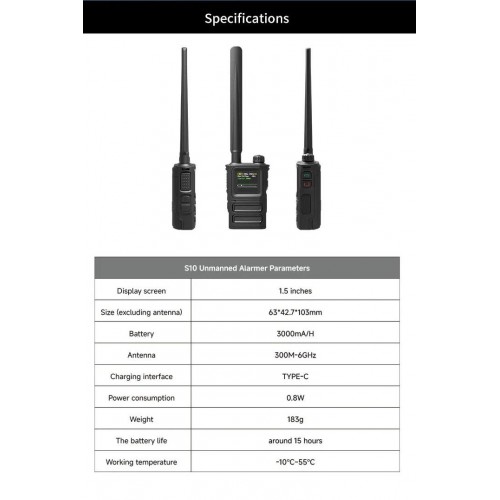 Детектор-обнаружитель дронов SKYDROID S-10 / «СОКОЛ 10» в Нефтекамске портативный всенаправленный