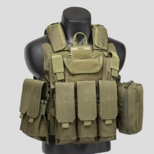 Тактический разгрузочный жилет «5 / пять карманов» с подсумками Tactical Molle Plate Carrier для съемных бронепластин в Нефтекамске