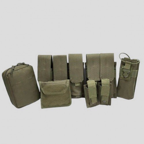 Тактический разгрузочный жилет «5 / пять карманов» с подсумками Tactical Molle Plate Carrier для съемных бронепластин в Нефтекамске